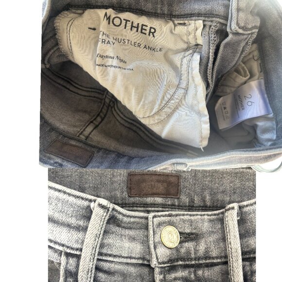 MOTHER HUSTLER ANKLE FRAY STRAIGHT JEANS IN DAYTONA NIGHTS SZ. 26" - Picture 7 of 7